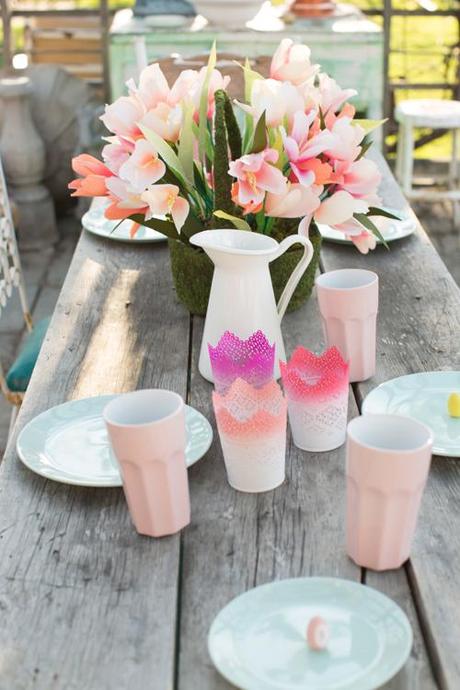 Spring pastel tablesetting