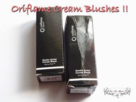 Oriflame Beauty Studio Artist Cream Blush in Pink Glow and Soft Peach - Review, Swatches, FOTD