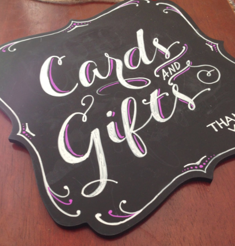 Bracketed Wedding Chalkboard Signs