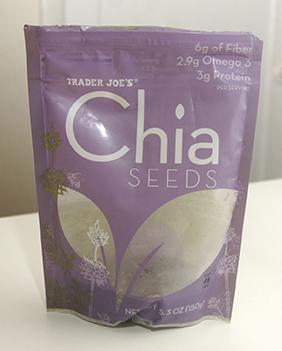 Coconut Chocolate Chia Pudding and Almond Chia Pudding chia bag