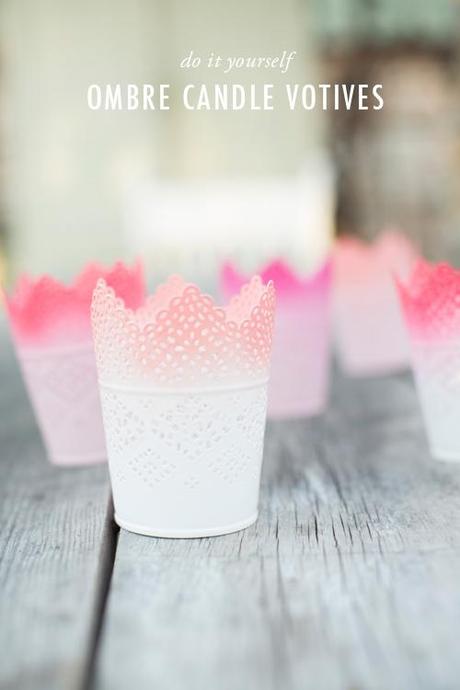 ombre candle holders DIY 