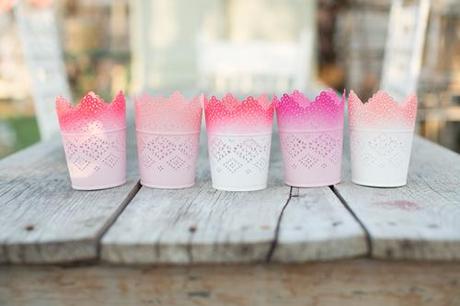 ombre candle holders DIY 