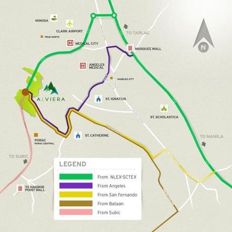 Route Map courtesy of Alviera website