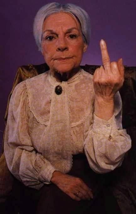 An 80 year old punker near the end shows what she thinks of you and all your stupid society BS. She has seen it all, and she knows it's all crap. Before she leaves this Earth, she has one last thing to say!