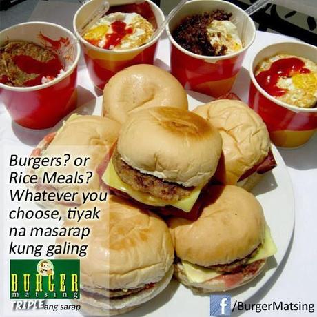 Burger Matsing: Rice meals and burgers