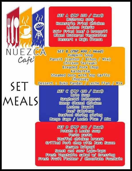 Nuezca Cafe: Set meals