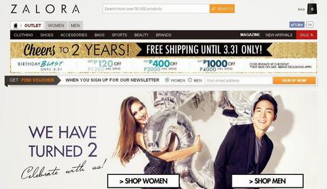 ZALORA Philippines: March 2014: Screenshot