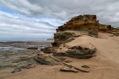 windswept sand and rocks cape otway