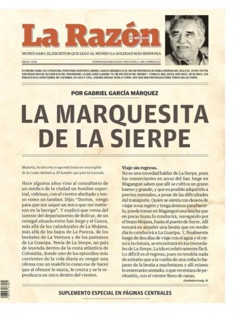 Garcia Marquez: Front pages and the death of the magician of magical realism