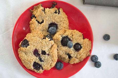 Blueberry, Almond & Oat Breakfast Cookies (#vegan, #LowGL, #sugarfree)