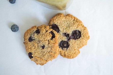 Blueberry, Almond & Oat Breakfast Cookies (#vegan, #LowGL, #sugarfree)