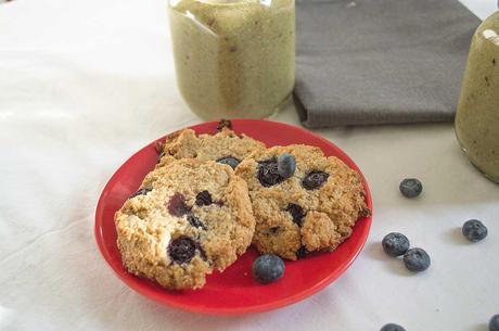 Blueberry, Almond & Oat Breakfast Cookies (#vegan, #LowGL, #sugarfree)