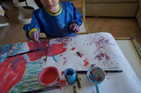 My Easter Bunnies – a no stress Easter Craft with a two year old Easter Crafts with toddlers, 24 month old craft, do it yourself crafts, mother son crafts, painting with a toddler, easter eggs with a toddler, easter egg painting with a two year old, two year old crafts, easy crafts, easy painting idea two year old