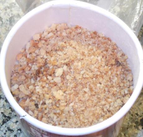 Perfect breadcrumbs for free!  (Well, except for the electricity for the food processor.)