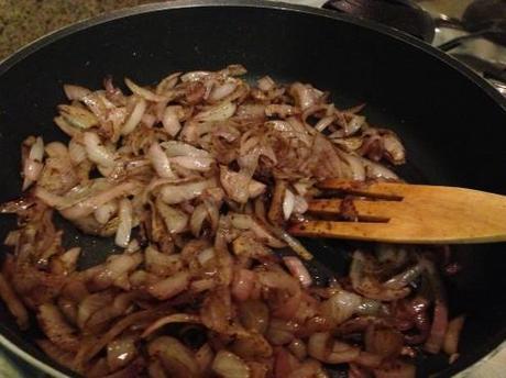 Brown the onions & add spices