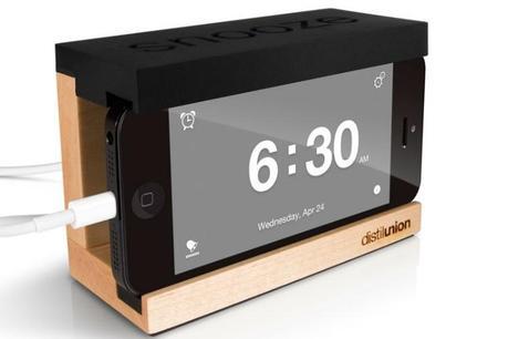 Hitting Snooze With Distilunions iPhone Alarm Dock