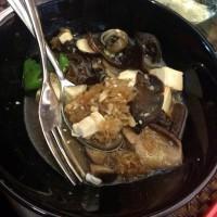 Tofu with exotic mushrooms