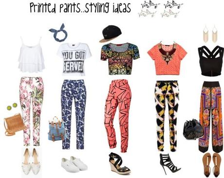 Printed pants...styling ideas