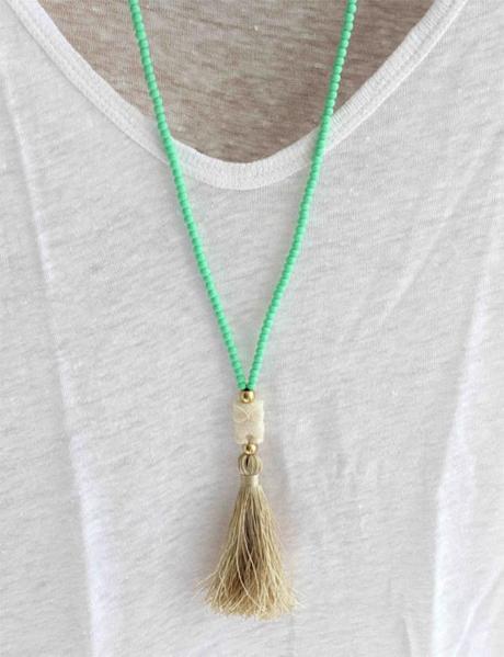Mint tassel necklace Mint tassel necklace