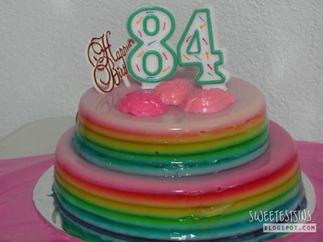 rainbow agar agar cake