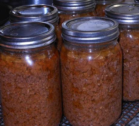 Pressure Canned Ground Beef