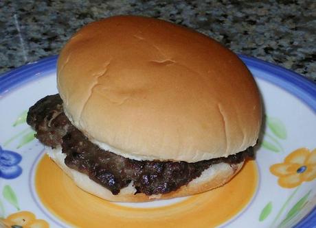 Within 5 minutes of pulling the hamburger patty from the freezer, my son was eating it!  Now, that's fast food!