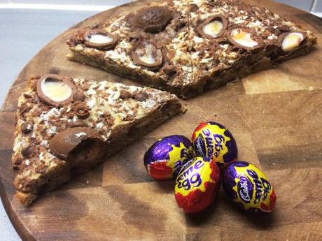 mini creme egg giant cookie chocolate pizza easter baking recipe ideas