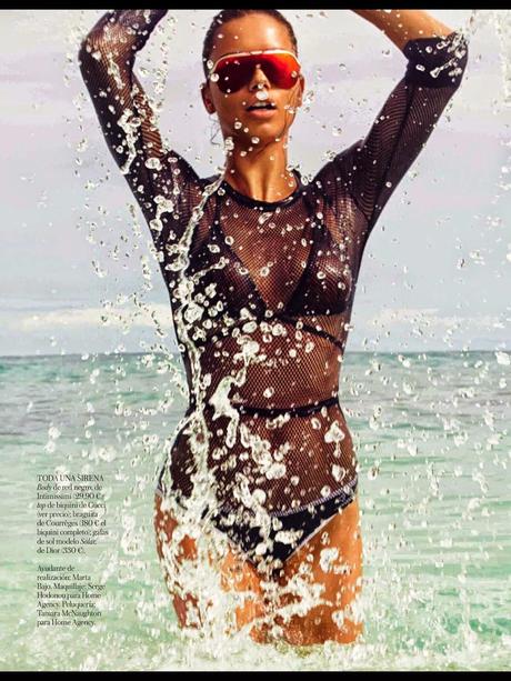 Adriana Lima by Miguel Reveriego for Vogue Magazine, Spain, May 2014