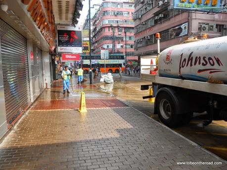 Hongkong, Road Cleaning, Foot path, Gandhi World Foundation, 