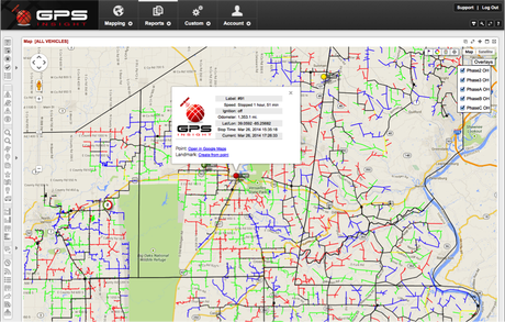Example Map Overlay Displaying Utility Lines