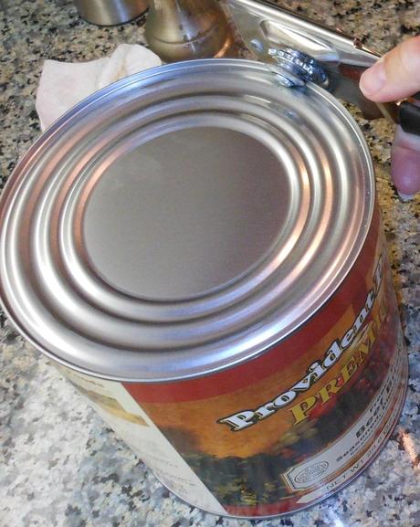 I opened the can with a traditional can opener.