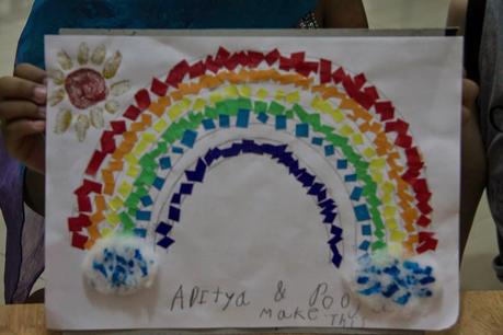 My Son's Rainbow Craft