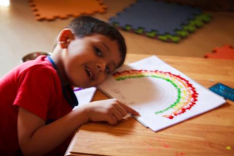 My Son's Rainbow Craft