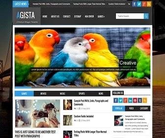 Agista Responsive Premium Blogger Template