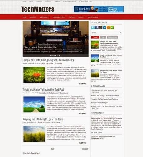 Tech Matters Free Premium Blogger Template