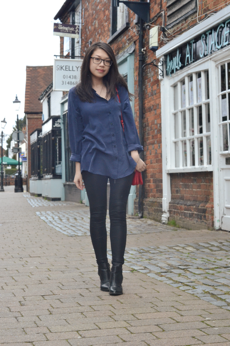 Daisybutter - UK Style and Fashion Blog: what i wore, pop basic sunday collection, celine trio mini red, ootd, british fashion blogger