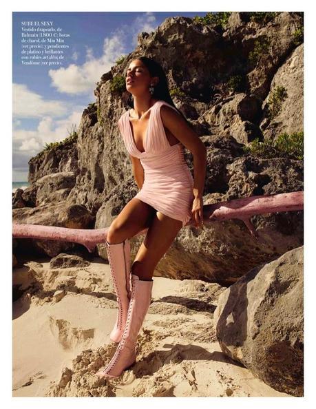 Adriana Lima for Miguel Reveriego in Vogue Spain Spread