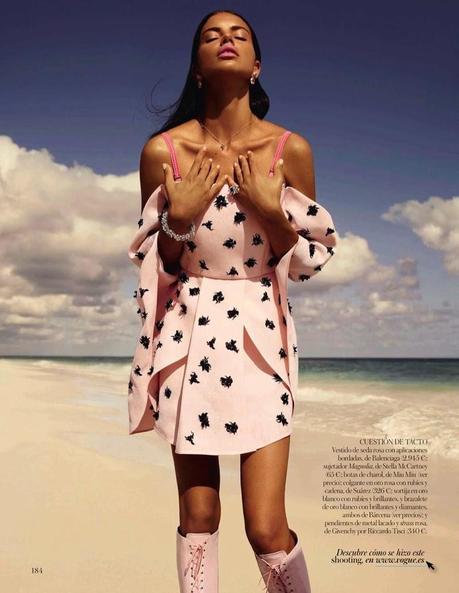 Adriana Lima for Miguel Reveriego in Vogue Spain Spread