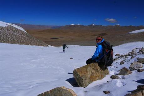 Taking a break at around 5900m. 