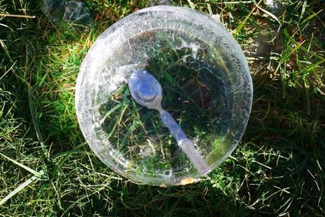 Frozen soaking pots with trapped spoons