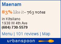 Maenam on Urbanspoon