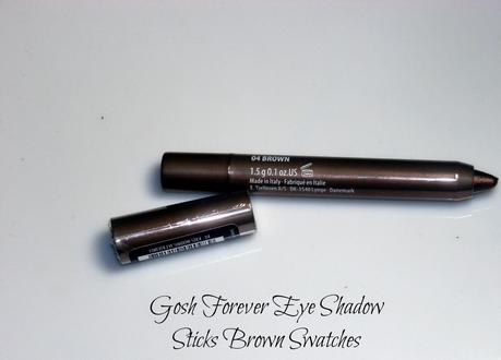 Gosh Forever Eye Shadow Sticks Brown Swatches