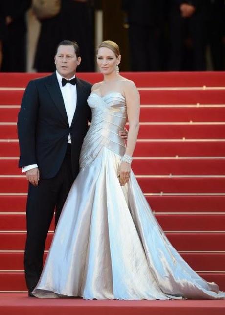 Uma Thurman and  Arpad Busson