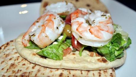 Flatout Greek Shrimp Sandwich