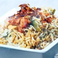 Safed chicken biryani