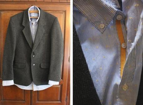 mens fashion look using casual joules shirt and smart tweed blazer