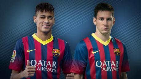 Dream duo: Neymar (left) and Lionel Messi will spearhead Barcelona's attack in the new season