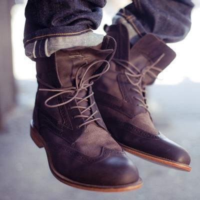 Wingtip Combat Boots