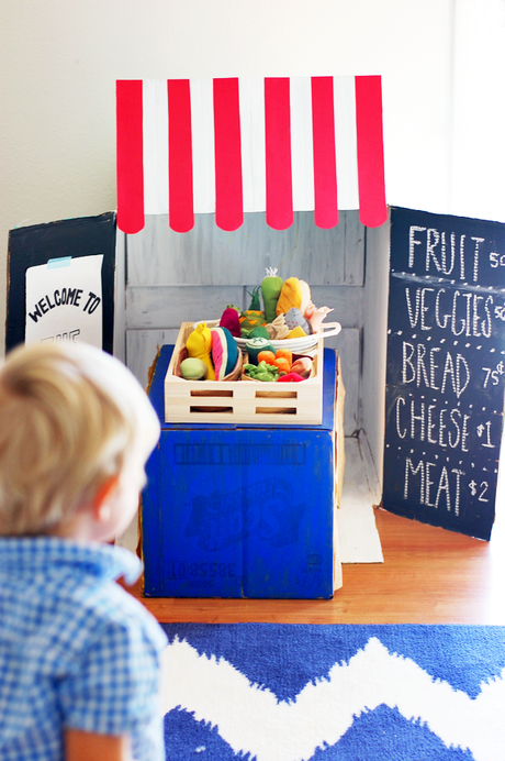 Make A Market From A Cardboard Box