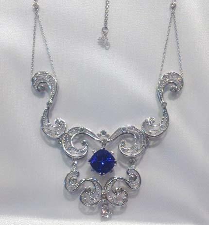 Tanzanite and diamond necklace shared by Tanzigrrl